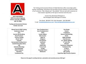 tooling accessories line card